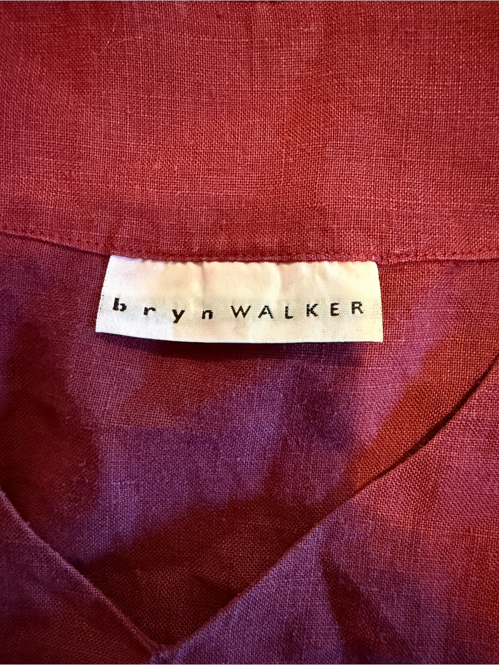 Bryn Walker Mia 100% Linen Faux Wrap Blouse Top Large - Picture 9 of 10